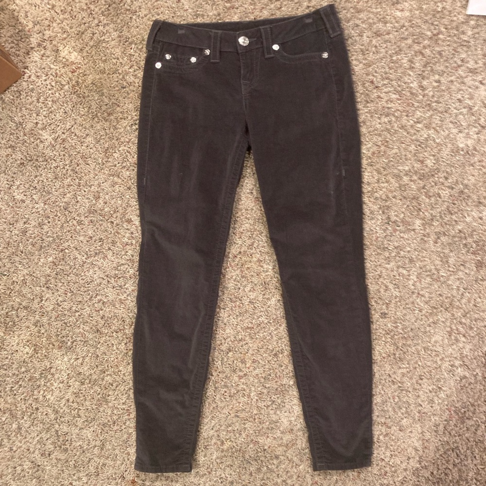 TRUE RELIGION WORLD TOUR CORDUROY LEGGINGS NEW W DEFECT
